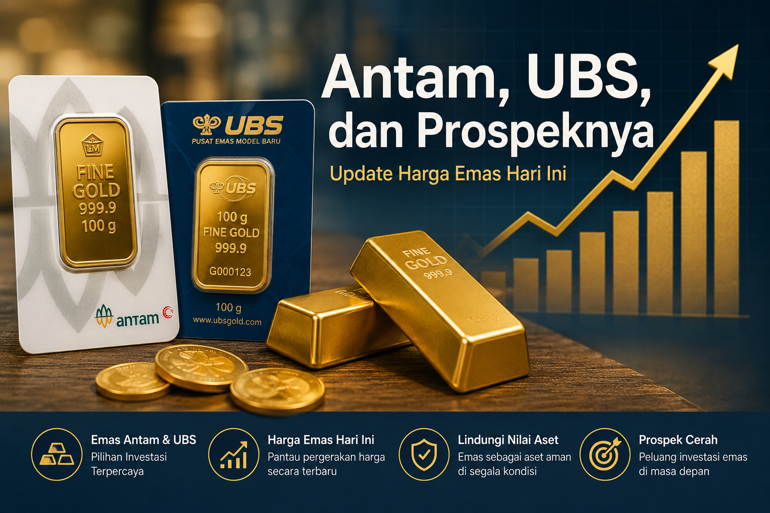 Harga Emas Hari Ini: Update Antam, UBS, dan Prospeknya