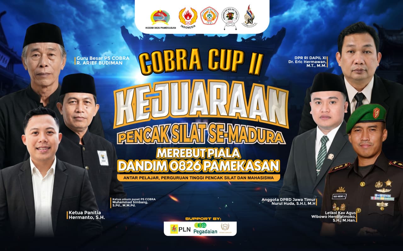 COBRA CUP II KEJUARAAN PENCAK SILAT SE-MADURA MEREBUTKAN PIALA DANDIM 0826 PAMEKASAN SUKSES DIGELAR